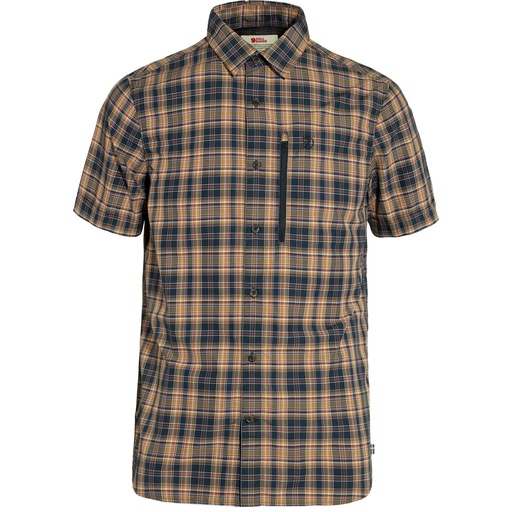 Men's Abisko Hike Shirt SS Dark Navy/Buckwheat Brown