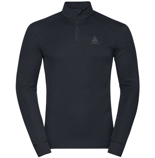 Men's Active Warm Half-Zip Turtleneck LS Baselayer Black