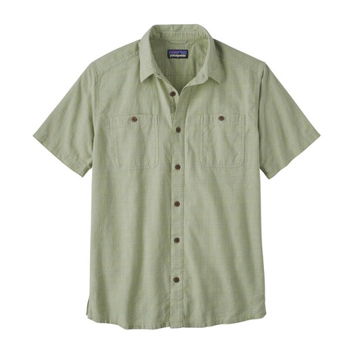 Men's Back Step Shirt Rainfall Plaid/Salvia Green