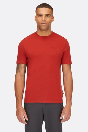 Men's Crimp Logo Tee Tuscan Red