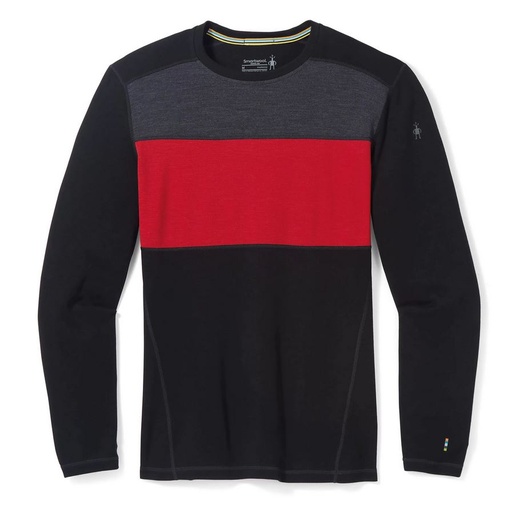 Men's Merino 250 Baselayer Colorblock Crew Boxed Black
