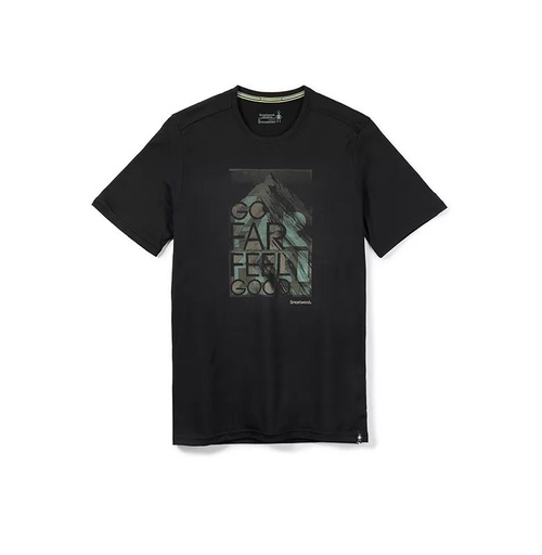 Men’s Merino Sport 150 Go Far, Feel Good Summit SS Graphic Tee Slim Fit Black
