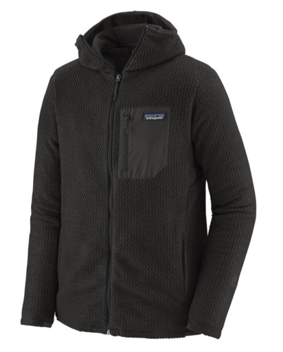 Men's R1 Air Full-Zip Hoody. Black
