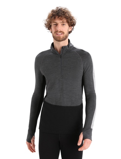 Men's ZoneKnit 260 Long Sleeve Half Zip Jet Heather/Black/Metro Heather