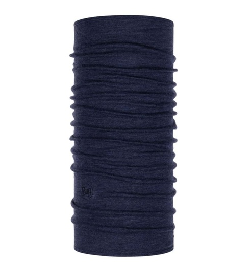 [113022779] Midweight Merino Wool Neckwarmer Melange Night Blue