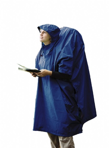 [APONCHOBL] Nylon Tarp Poncho Blue