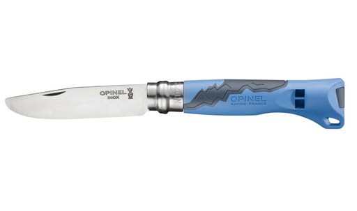 Outdoor Junior N°07 Zakmes met Fluitje Blauw