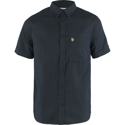 Övik Travel Shirt SS Heren Dark Navy