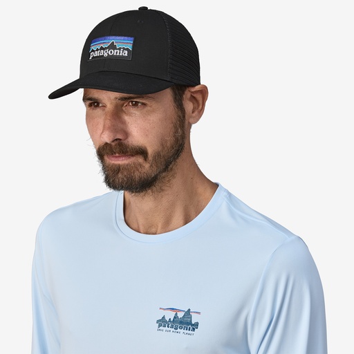 [38289-BLK-ALL] P-6 Logo Trucker Hat Black
