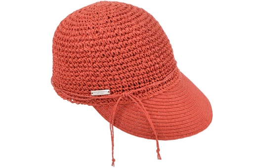 [053719 0035 one size] Paper Crochet Cap With Big Visor Orange