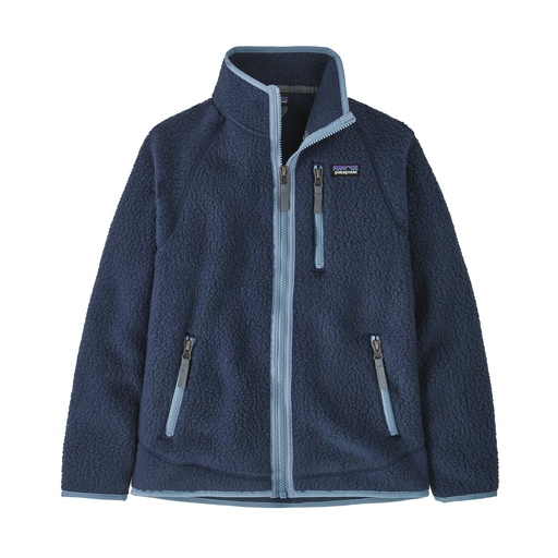 Retro Pile Jacket Jongens New Navy W/Light Plume Grey
