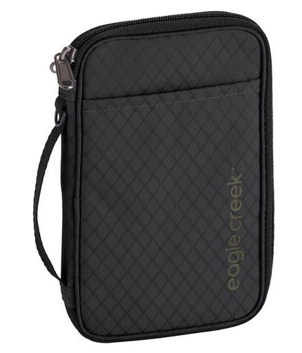 [EC0A3SB3281] RFID Travel Zip Organizer Jet Black