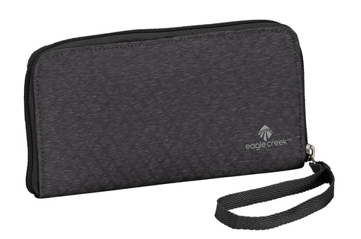 [EC0A3SB1257] Rfid Wristlet Wallet Black/Charcoal
