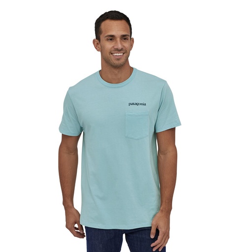 Road to Regenerative Pocket Tee Big Sky Blue