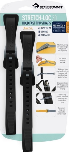 [ATD2079-06070120] Stretch-Loc 30 - 20mm x 750mm 2 Pack Black