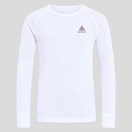 Top Crew Neck Long Sleeve Active Warm Eco Kid White