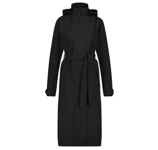 Trench Coat Long Urban Outdoor Women Black