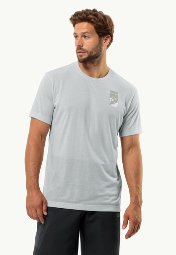 Vonnan S/S Graphic T Heren Cool Grey