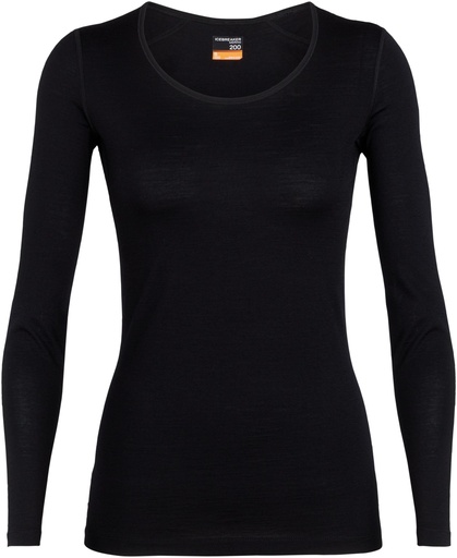 Women's 200 Oasis Long Sleeve Scoop Black II