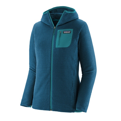 Women's R1 Air Full-Zip Hoody. Lagom Blue