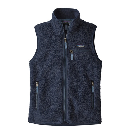 Women's Retro Pile Vest New Navy