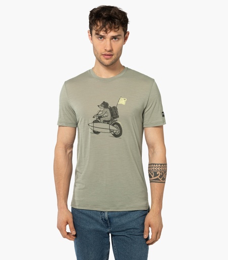 Men's Naked Bear Tee Dried Sage/Canteen/Yellow Iris