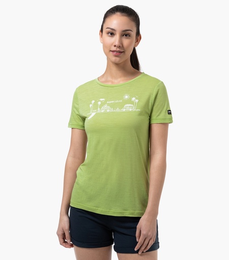 Women's All On Board Tee Leaf Green/Natural White