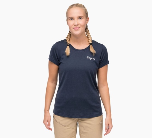 Rabot Emblem Wool Tee Dames Navy Blue