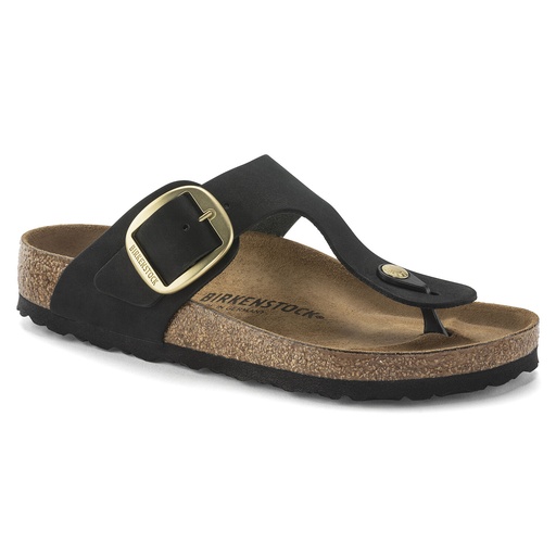 Gizeh Big Buckle - Nubuk Leather Black