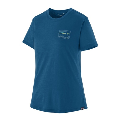 Women's Cap Cool Merino Graphic Shirt Skyline/Endless Blue