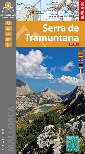 [ALPI.255-E25] 69 Serra de Tramuntana + GR221 (set van 4 kaarten)