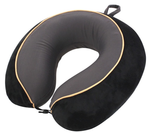 [TS0393-0102] Travel Pillow - Memory Foam De Luxe Zwart/Grijs
