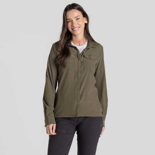 Women's NosiLife Pro Long Sleeved Shirt V Wild Olive