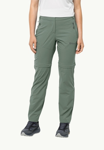 Glastal Zip Away Pants Dames Picnic Green
