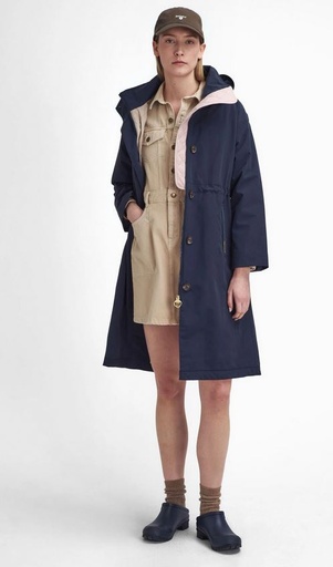 Iris Waterproof Jacket Dames Dark Navy/Light Sand/Military Brown
