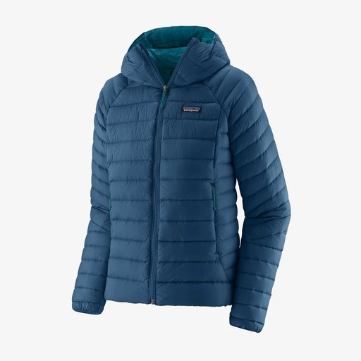 Down Sweater Hoody Dames Lagom Blue