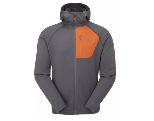 M's Superflux Hoody Graphene/Firecracker
