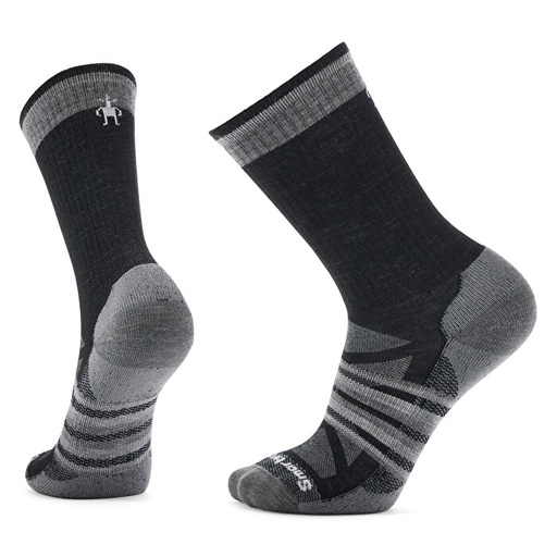 Outdoor Light Cushion Crew Socks Black/Medium Gray Heather