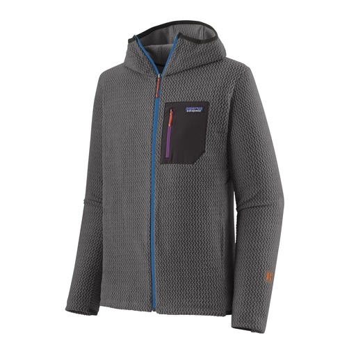 Men's R1 Air Full-Zip Hoody. Forge Grey