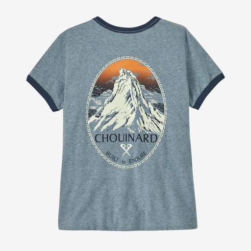 Women's Chouinard Crest Ringer Responsibili-Tee Thermal Blue