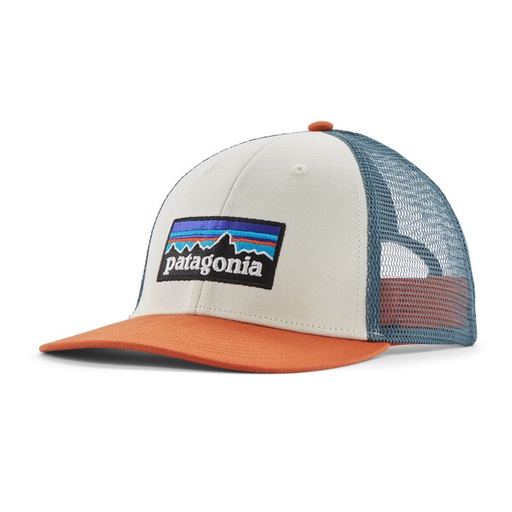 [38283-WHRL-ALL] P-6 Logo LoPro Trucker Hat White Redtail