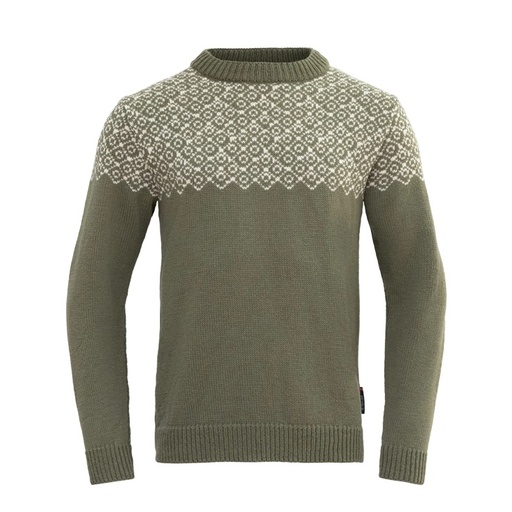 Bjornoya Wool Sweater Lichen/Offwhite