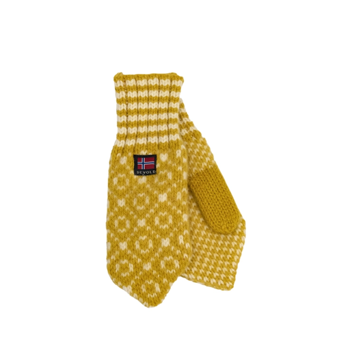 Svalbard Wool Mitten Arrowwood/Offwhite