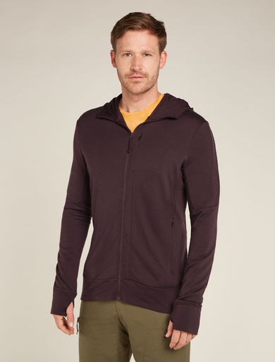 Men's Merino 260 Quantum IV LS Zip Hoodie Bittersweet