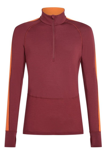 Men's Merino ZoneKnit 200 LS Half Zip Port/Blaze/Cb