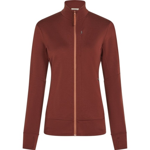 Women's Merino 260 Quantum IV LS Zip Port/Cedar Wood