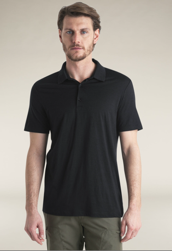 Men Merino 150 Tech Lite III SS Polo Black
