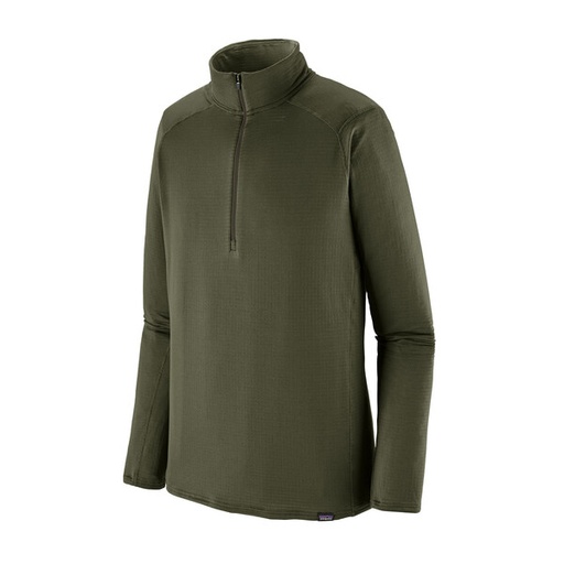 M's Cap Tw Zip Neck Pine Needle Green
