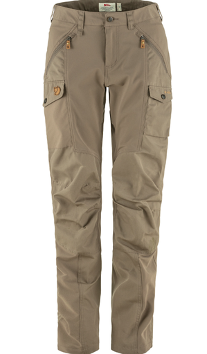Nikka Trousers Curved Damesbroek Suede Brown