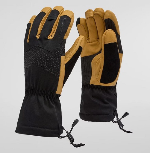 Alpine Guide Leather Gloves Black/Cedar